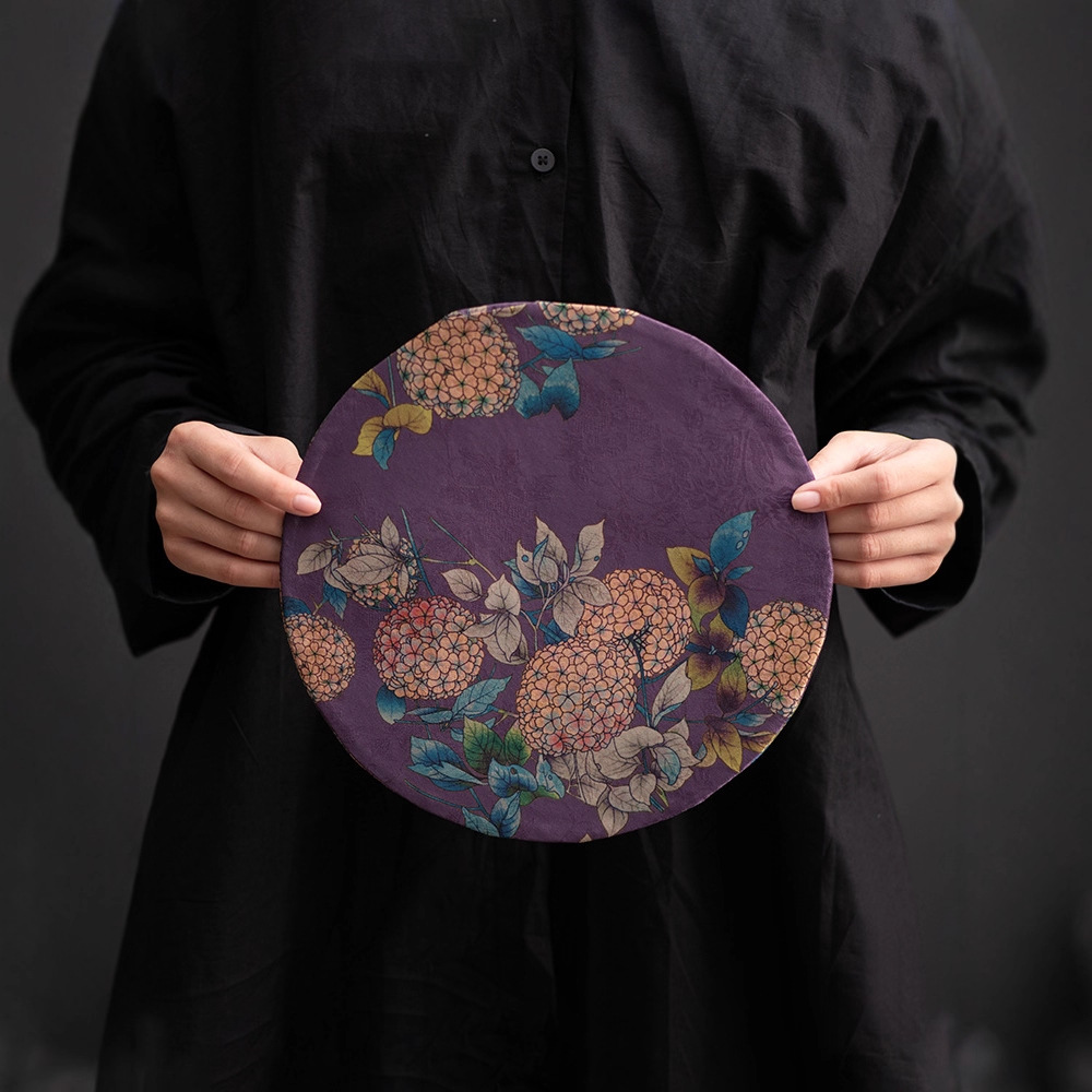 Chất liệu cũ sợi mây thơm hình tròn trải trà bàn pha trà khô vải trải bàn kiểu cổ điển cách nhiệt hai mặt Zen cao cấp phong cách Trung Quốc mới