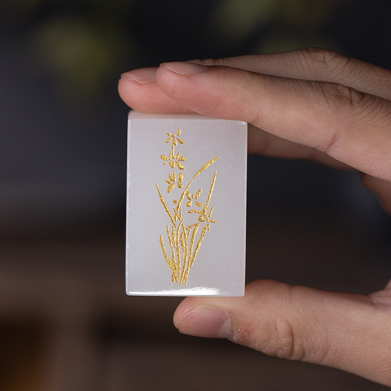 Nắp thủy tinh bằng ngọc bích, đồ trang trí chơi trà chạm khắc thủ công, Bộ trà Kung Fu thú cưng, nắp ấm trà, giá đỡ Nắp