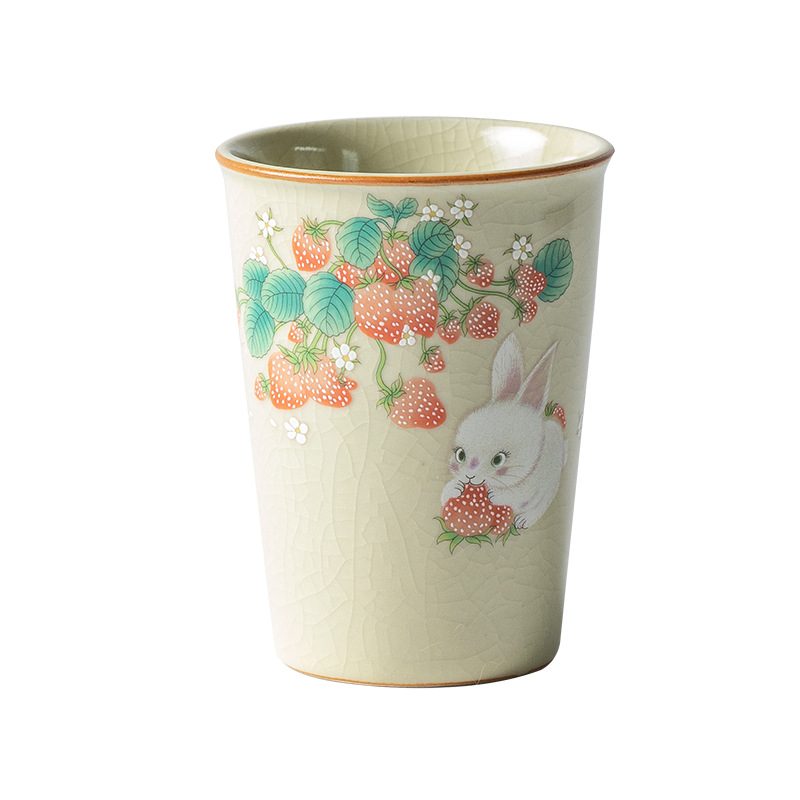 Cốc Cốc Cốc Cốc Cốc Cốc Cốc Gốm sứ gốm sứ màu vàng be, dụng cụ trà Kungfu có thể nâng cao, cốc Cá Nhân gia dụng