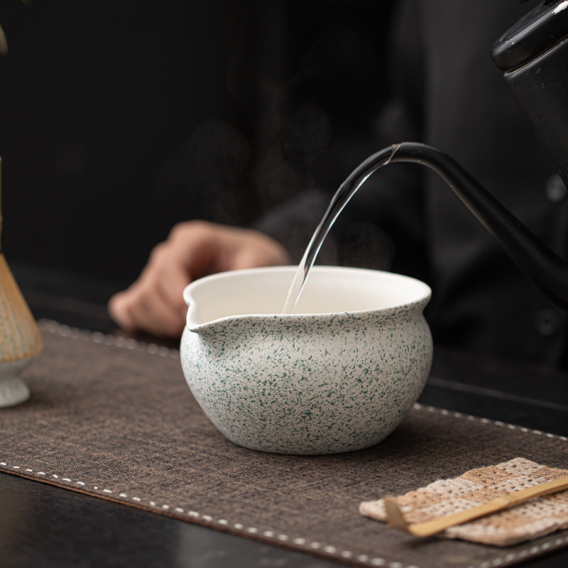 Điểm sóng mè bát matcha gốm sứ bình trà đứng điểm trà dụng cụ bàn chải trà hỗ trợ bọt khuấy trà Baixi Matcha