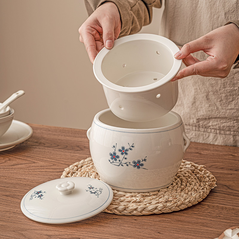 Minnan Yitang nồi đặc biệt súp vịt lớn nhỏ giọt nồi hầm gốm sứ có lỗ bên trong nồi súp nhỏ không lọc