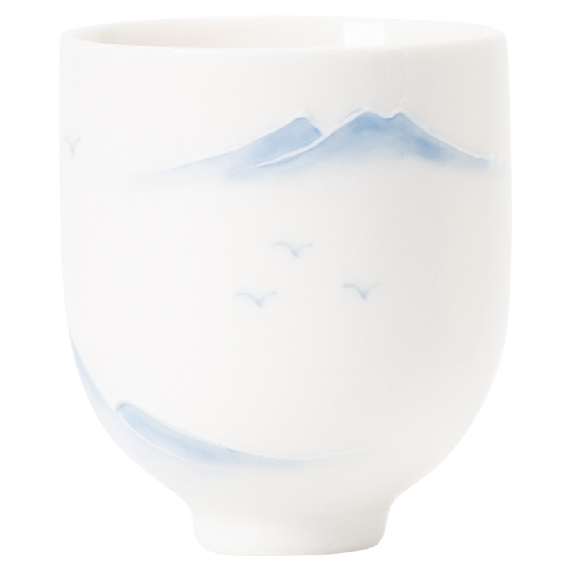 Cốc trà sứ trắng vẽ tay Yuanshan cốc chủ nhân cốc trà cao cấp chuyên dụng cá nhân cốc trà Kung Fu gia dụng đơn giản cốc đơn