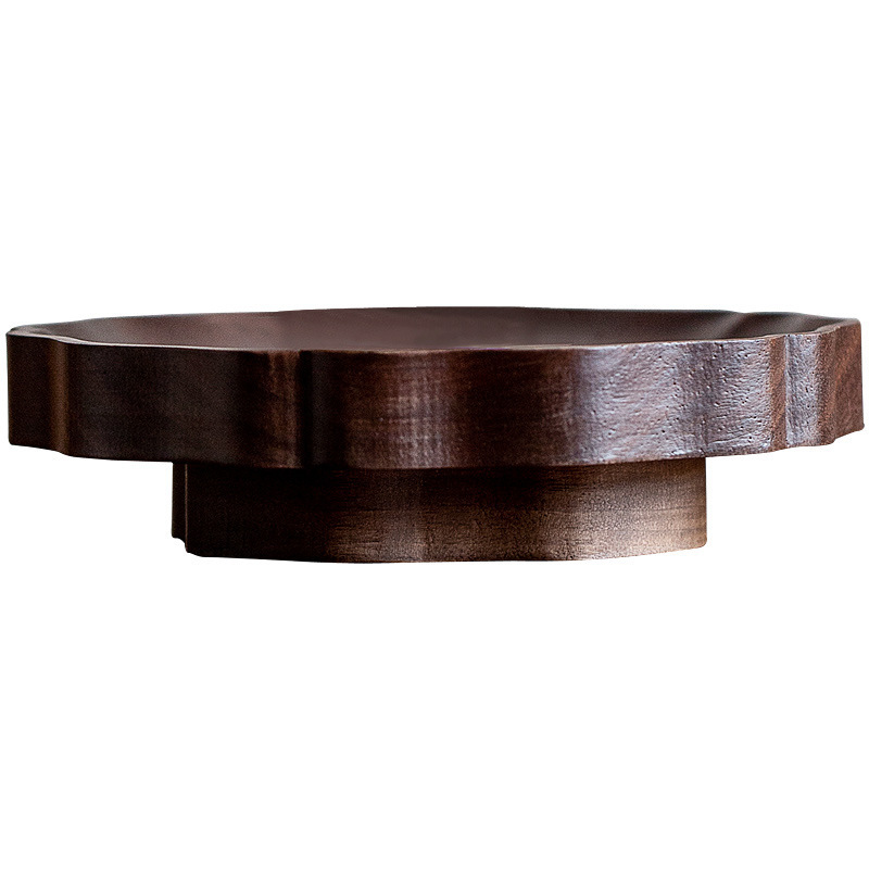 Ấm cao chân Gỗ Óc Chó đựng bát có nắp gia dụng Khay đựng ấm trà khay đựng đồ uống trà Kung Fu kiểu Trung Quốc phụ kiện bàn pha khô