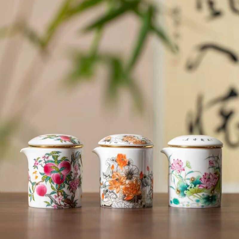 Đồ gốm sứ Huanxi Kuaike tách gốm sứ du lịch 3 kiểu