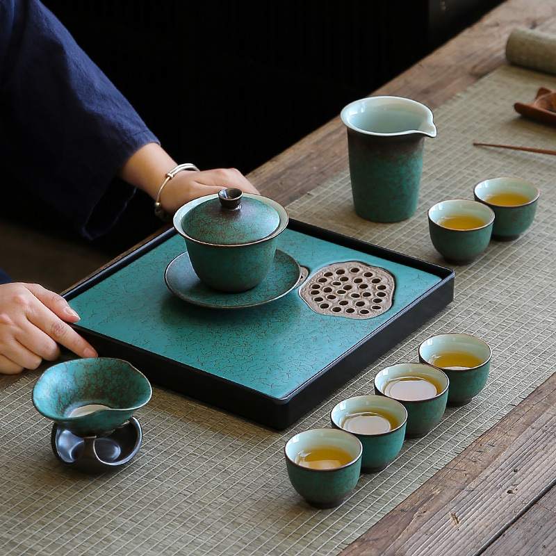 Bát Có Nắp Ba Tài gốm sứ, bát trà cỡ lớn kiểu Nhật, cốc trà, bát có nắp đơn, dụng cụ pha trà Kung Fu