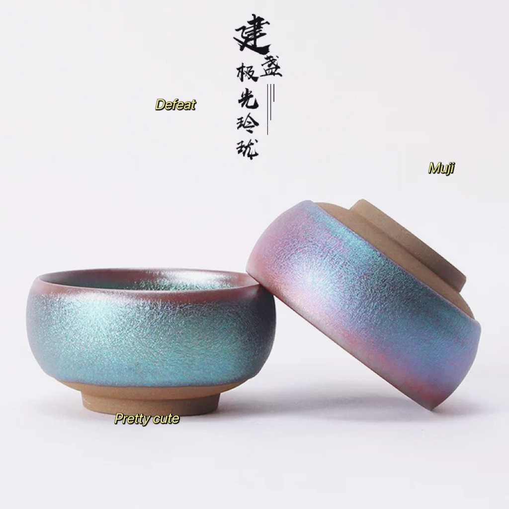 Cốc trà Jianyang Jianzhan, cốc gốm màu vàng, cốc kẹo quay lò thủ công, cốc thiền sư tráng men khoáng nguyên bản dành cho phụ nữ