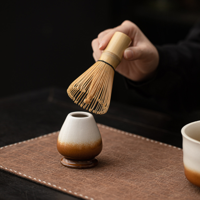 Lò biến đổi sóng trăng lưỡi liềm bát matcha sứ bình trà đứng bàn chải trà thời Tống đặt trà dụng cụ trà Baixi phụ kiện bộ trà