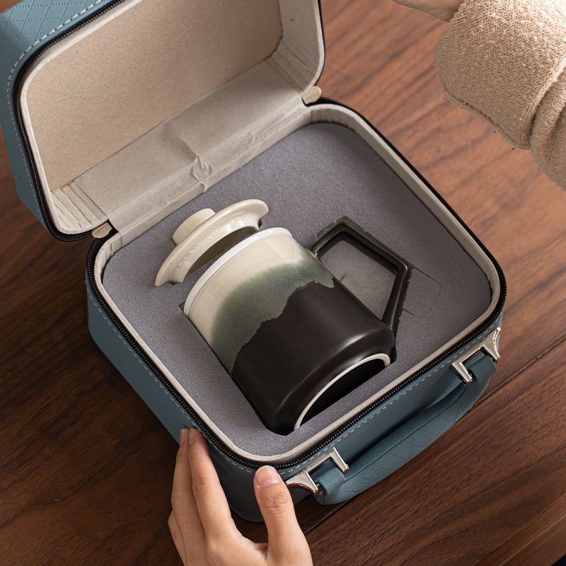 Cốc văn phòng tranh cốc gốm sứ đơn giản cốc tách nước trà cốc pha trà có nắp cốc nước du lịch văn phòng gia đình