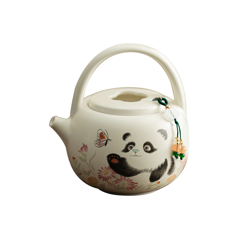 Ấm trà bộ trà Kung Fu dung tích lớn dùng trong gia đình ấm trà đơn ấm trà gốm sứ kiểu Trung Quốc