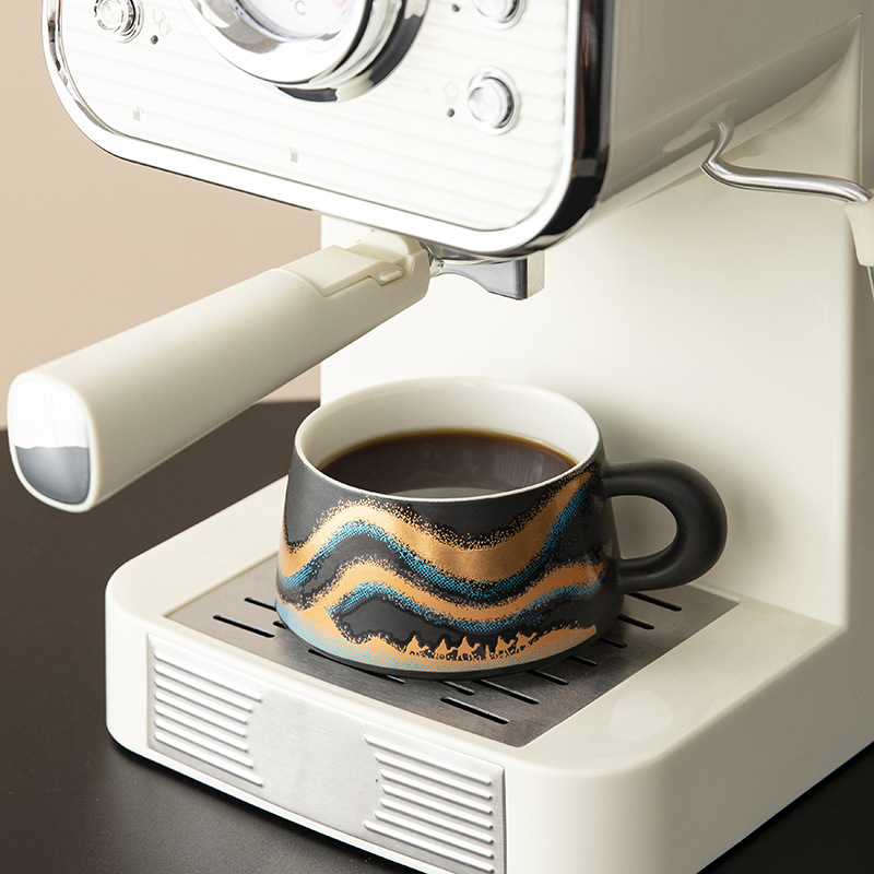 Cốc cà phê gốm sứ đổi màu tiếp xúc với nhiệt, cốc nước con đường tơ lụa cổ điển Trung Quốc, cốc Mark giá trị cao, quà lưu niệm sáng tạo