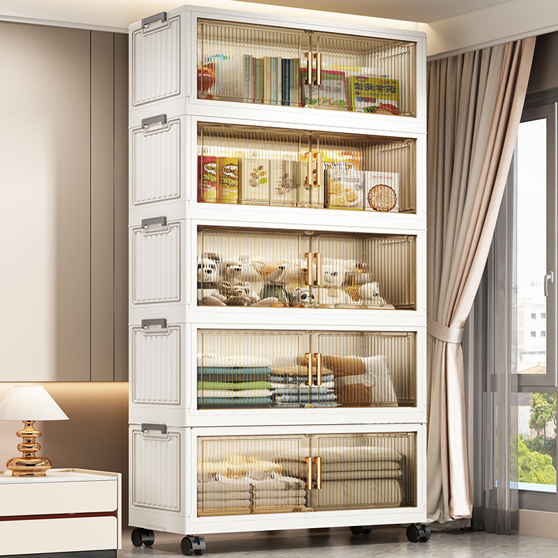 Tủ lưu trữ gấp rộng 40-75 tủ quần áo trẻ em nhiều lớp có cửa tủ hai cửa tủ tủ nhựa