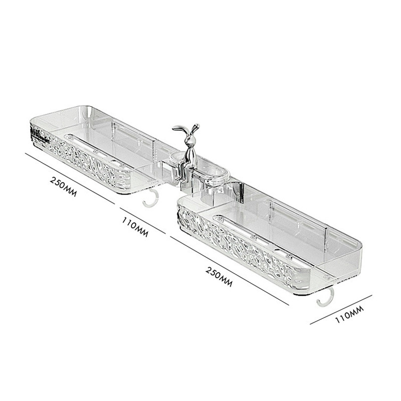 Giá để đồ góc phòng tắm không đục lỗ, Giá để đồ phòng tắm, bồn rửa nhà vệ sinh, Giá để đồ góc treo tường