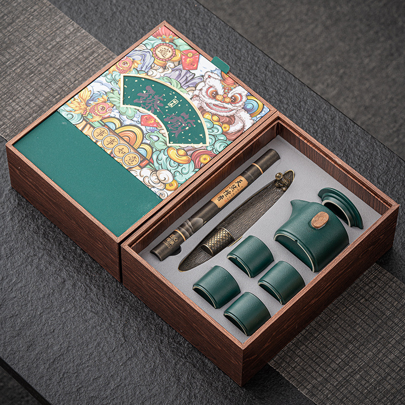 Lễ hội thuyền rồng doanh nghiệp Quà tặng thiết thực cho khách hàng hàng đầu Bộ ấm trà Kuaike người lớn tuổi Hộp quà đồng hành sáng tạo In logo