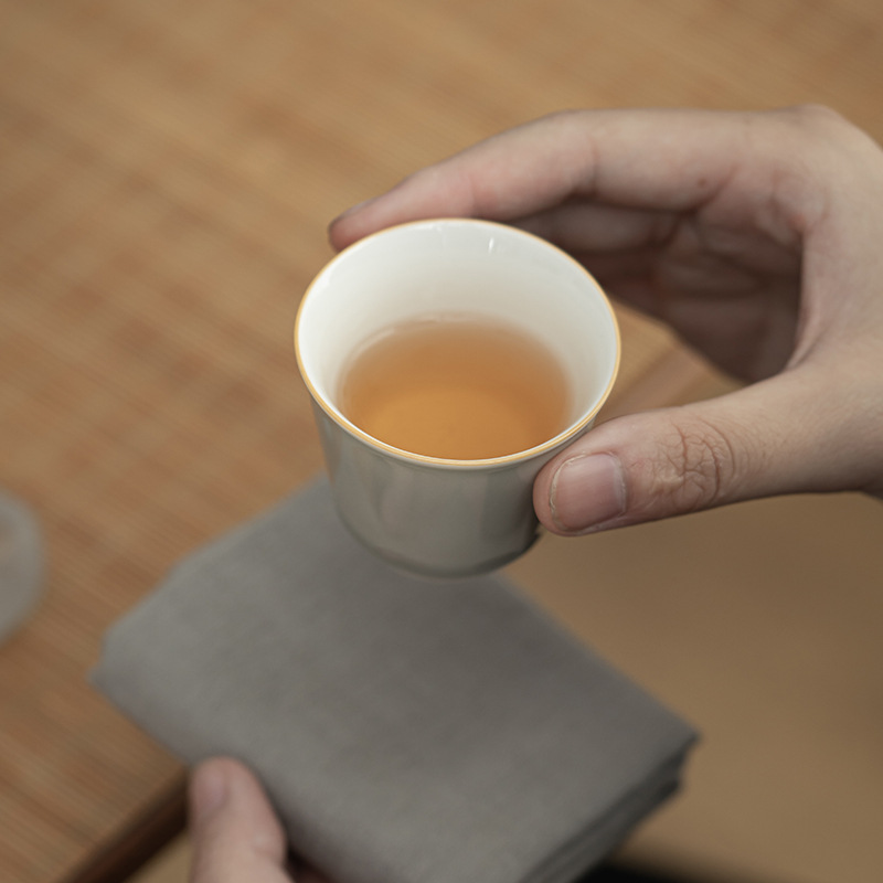 Cốc trà tráng men tro đá, cốc trà Kung Fu gốm thủ công kiểu Nhật, cốc thơm, cốc chủ gia dụng, cốc đơn