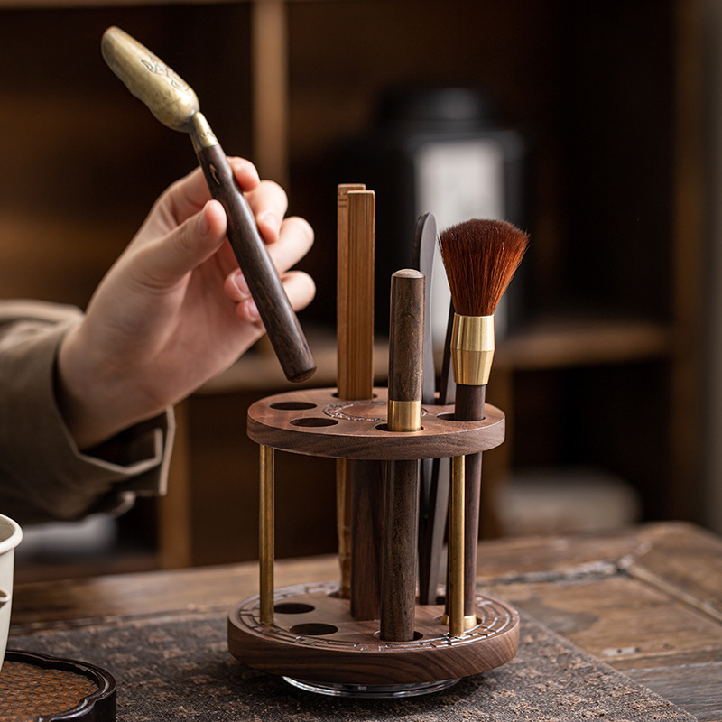 Bộ trà đạo sáu quý ông Phụ Kiện Bộ trà bàn trà cao cấp công cụ pha trà Kung Fu Đồ dùng trang trí bàn trà Daquan