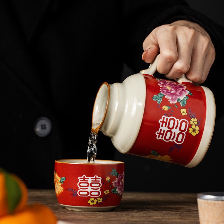 Bảo tàng Cung điện Ấm áp văn hóa và sáng tạo Cốc gốm sứ Quà tặng sáng tạo Quà tặng đám cưới hạnh phúc nhân đôi Trung Quốc Quà tặng tại chỗ