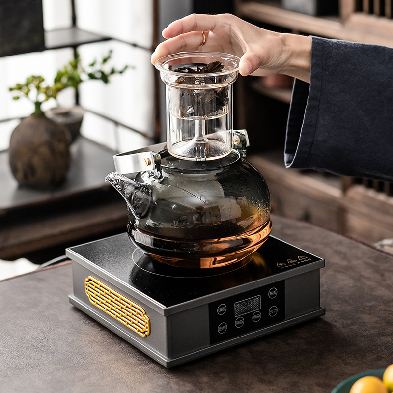 Bán buôn bếp gốm điện Song Yixuan bếp nấu trà nhỏ gia dụng bộ nấu trà im lặng ấm đun nước cao cấp bếp trà dụng cụ pha trà