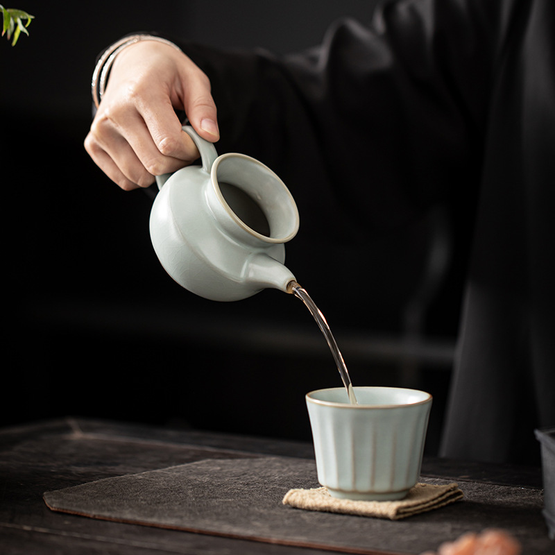 Cốc công tắc Ruci Enron, Bộ trà gốm sứ Kung Fu, dụng cụ chia trà, cốc công cộng cỡ lớn đơn, cốc đồng phục, có thể nâng