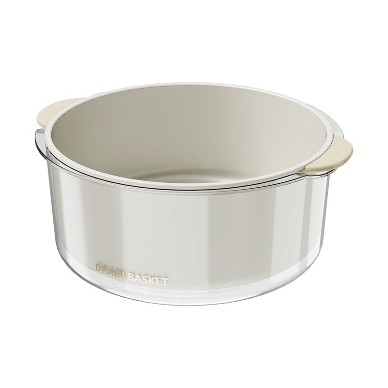 Chậu rửa rau hai lớp dày mới Giỏ nhựa thoát nước chậu rửa rau xanh rửa bát gia dụng