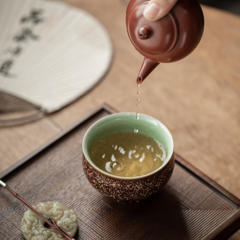 Cốc thiền nấu lò nung cốc trà gốm sứ gia dụng cốc trà cốc chủ nhân cốc trà bộ trà kungfu Trung Quốc hộp quà cốc đơn