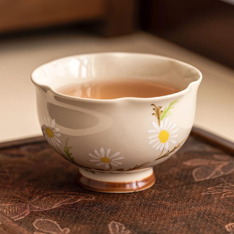 Vẽ tay Juyun Master Cup Tách trà cá nhân Bộ trà Kung Fu Tách trà đơn Chén trà gốm sứ Hộp quà