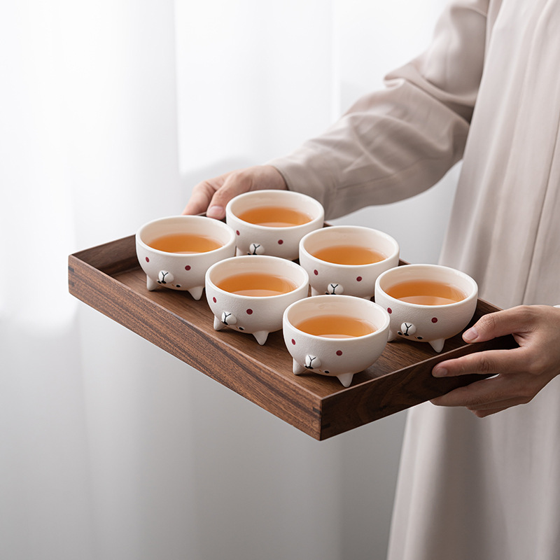 Cốc trà gốm sứ sáng tạo Chai Inu, cốc trà hoạt hình, cốc chủ nhân, cốc đơn, chén trà gia dụng, hộp quà tặng