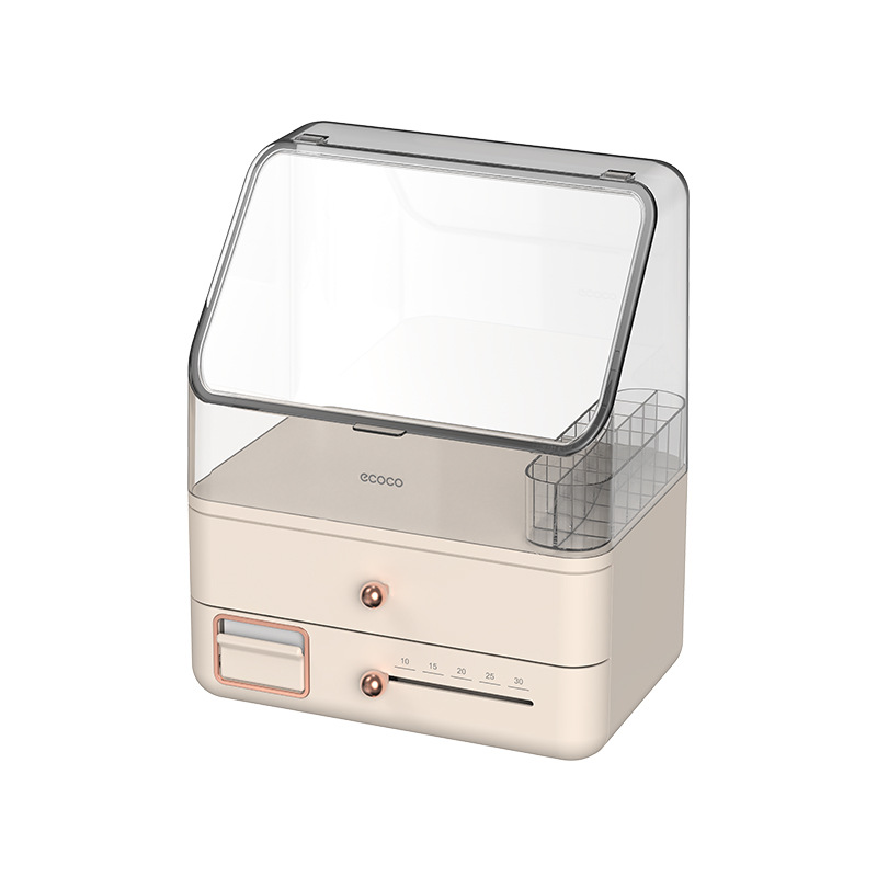 Hộp đựng mỹ phẩm, hộp đựng mỹ phẩm dung tích lớn chống bụi thời gian, Hộp đựng đồ để bàn, bàn trang điểm, giá đựng sản phẩm chăm sóc da