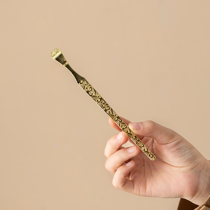 Cốc trà cổ điển dụng cụ pha trà kim loại Trung Quốc chọn trà gia dụng phụ kiện sáu quý ông chọn trà muỗng cà phê trà sen sáng tạo đơn giản