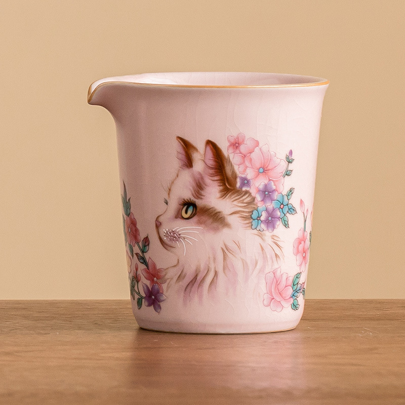 Cốc trà pha trà gia dụng bằng gốm sứ cốc công dụng cụ pha trà Haifen có thể dùng trong lò Jisu Ru