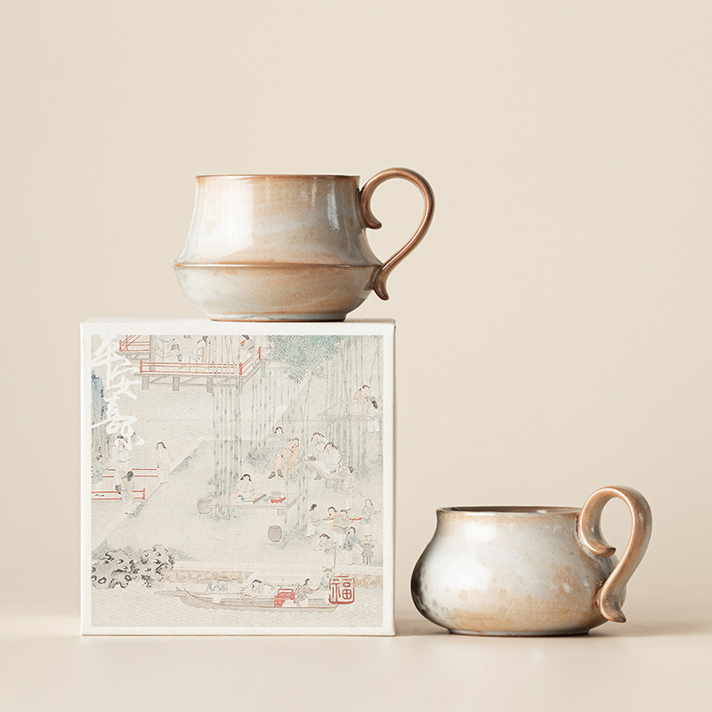 Cốc cà phê trà Shiino, cốc gốm thô văn phòng gia dụng, cốc cà phê, cốc nước cá nhân, quà tặng cho bạn bè