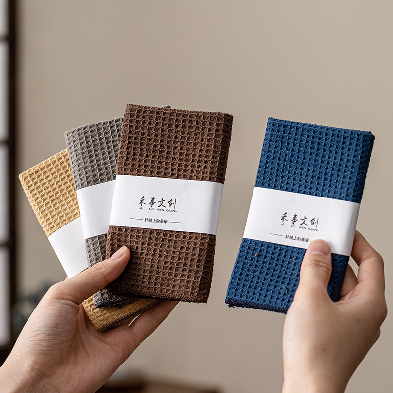 Quốc Triều Khăn trà vải khăn trà chuyên dùng cho bàn trà cao cấp chuyên dùng cho bàn trà dày thấm nước Bộ trà Kungfu khăn lau khăn lau bàn trà