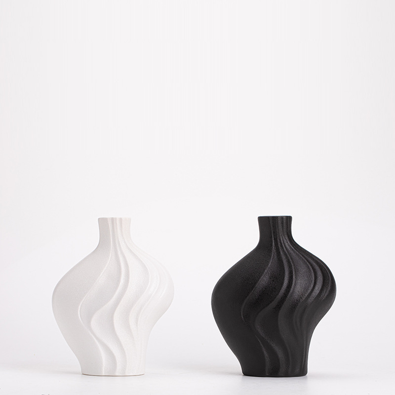 Bình sóng hiện đại mới Trung Quốc gốm sứ sáng tạo bình hoa trang trí trang trí cửa ra vào phòng khách giả hoa