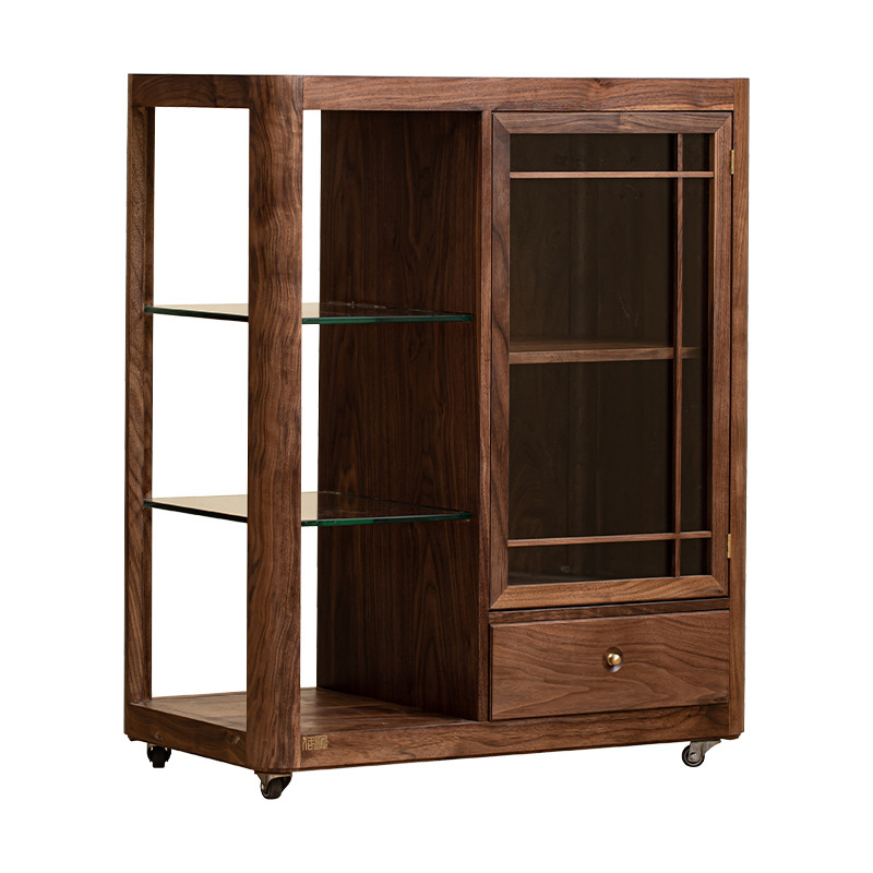 Tủ Gỗ Óc Chó Đen Bắc Mỹ, tủ nhiều tầng gỗ nguyên khối, tủ đựng đồ gia dụng, tủ bàn phòng khách đơn giản hiện đại