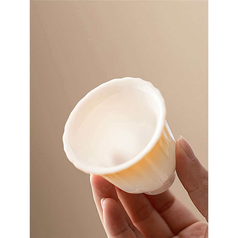 Ngọc Dương Ngọc Băng Loại Gradient Hoa Miệng Cốc Trà Cốc Cá Nhân Cốc Gốm Chủ Dụng Dụng cụ Trà Kung Fu Cốc Trà Nhỏ Uống Trà