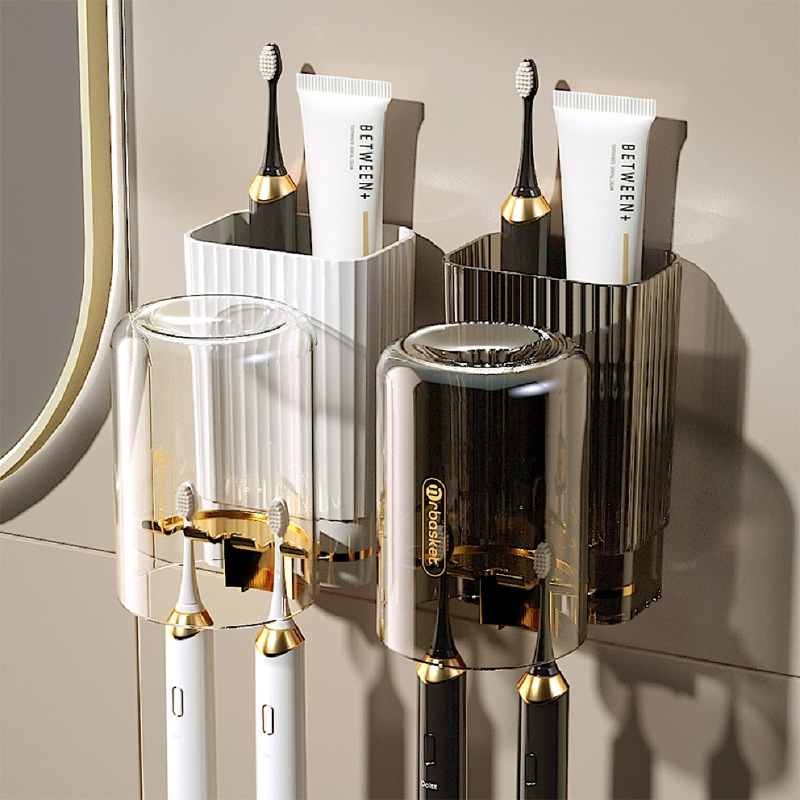 Giá để bàn chải đánh răng Giá để bàn chải đánh răng điện treo tường không đục lỗ