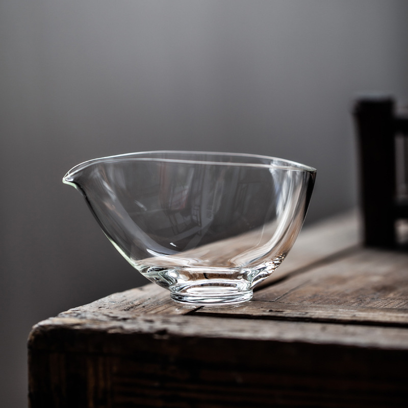 Cốc công bằng thủy tinh Bộ tách trà biển dày dặn Bộ tách trà trong suốt đơn giản chịu nhiệt cỡ lớn Bộ trà Kung Fu cỡ lớn