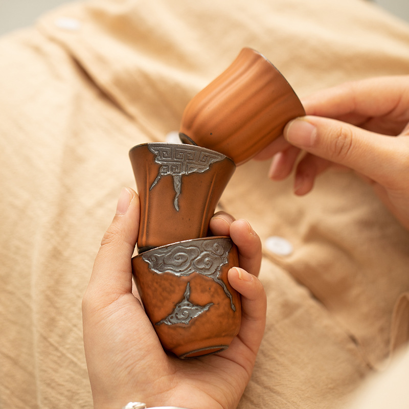 Cốc trà gốm cổ điển bùn đá tốt lành cốc Chủ Nhỏ cốc đơn tách trà cốc trà cốc trà cốc trà Bộ trà Kung Fu