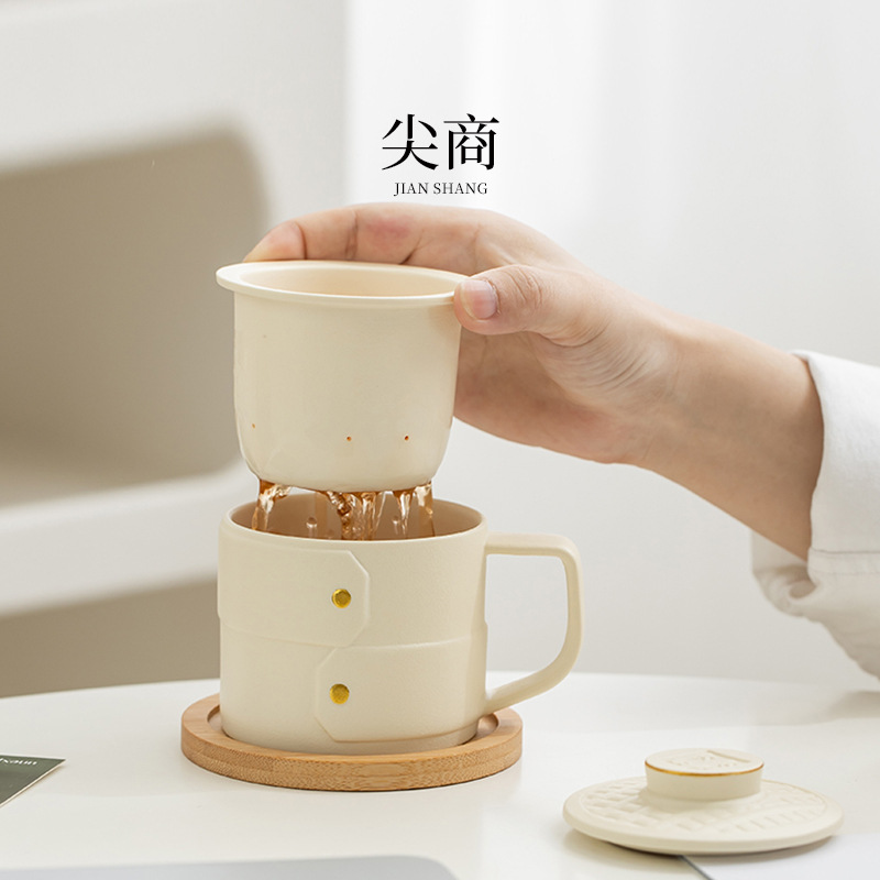 Cốc cà phê trà thịnh vượng Cốc tách trà kinh doanh Cốc nước quà tặng văn phòng Cốc sứ quà tặng