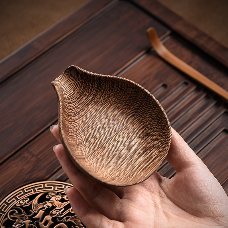 Bộ trà Kung Fu bằng gỗ Wenge, thìa trà sen thủ công, phụ kiện trà đạo, hộp trà cổ điển, thìa trà kéo trà