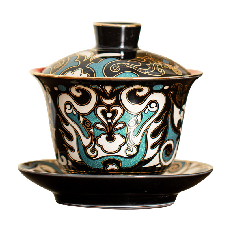 Bát đựng Trà bằng gốm sứ, cốc trà đơn Retro, bát trà, Bộ trà Kung Fu, dụng cụ pha trà