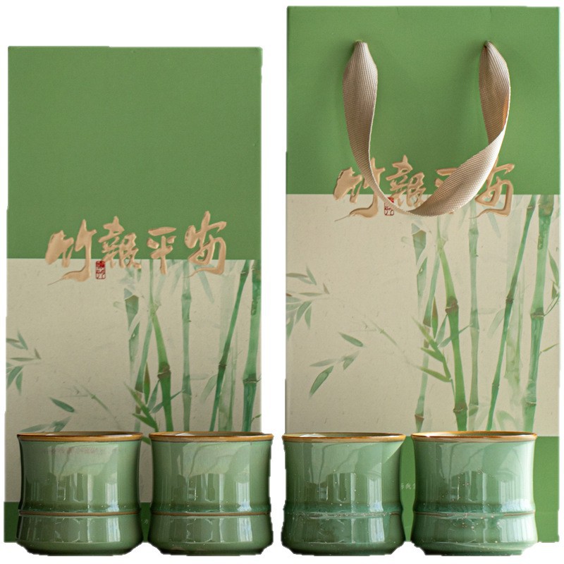 Bộ ấm chén gốm sứ cao cấp, bộ ấm chén trà, quà tặng sự kiện dành cho nhân viên, hộp quà tặng, hộp đựng bằng tre, hộp đựng trà an toàn