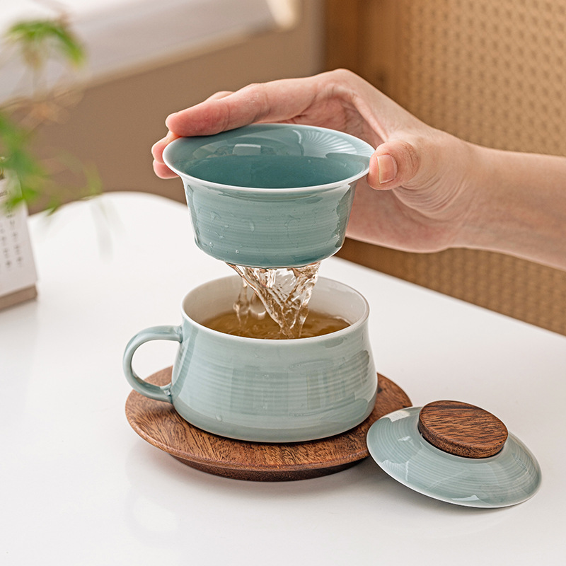 Tách trà tách trà cốc nước văn phòng cốc trà cà phê gốm sứ cốc một cốc đựng quà hộp cà phê cao cấp
