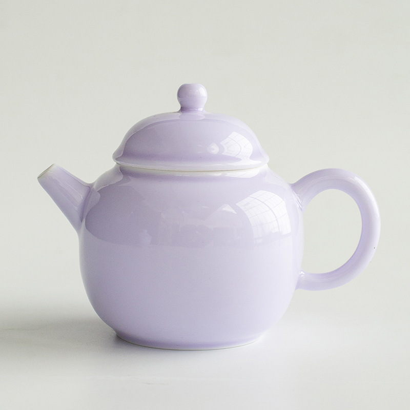 Ấm trà tím hoa oải hương ấm pha trà có dây lọc gốm chống bỏng gia dụng ấm trà bộ dụng cụ pha trà Kung Fu một người