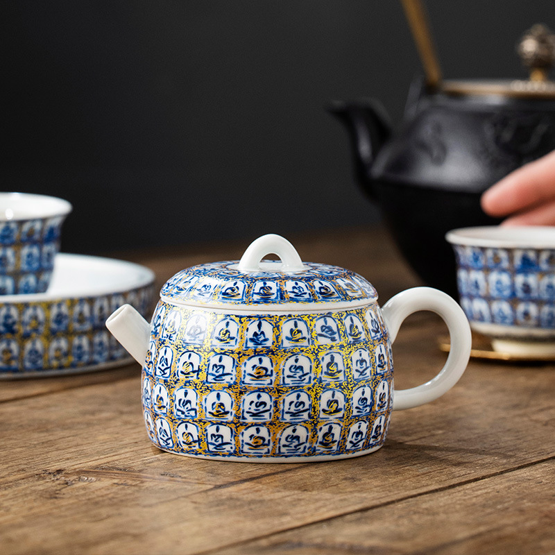 Ấm trà men soda Trung Quốc retro văn phòng nhà ấm trà gốm văn phòng một người trà kung fu nồi đơn