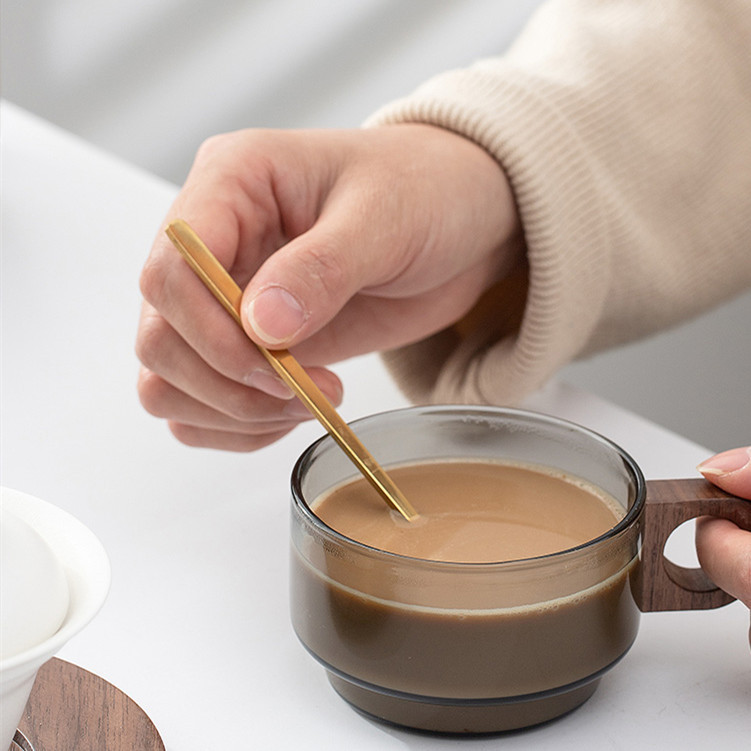 Tách trà thủy tinh tách trà cốc cà phê trà văn phòng cốc uống nước lọc có nắp dùng trong gia đình cá nhân cốc trà hoa