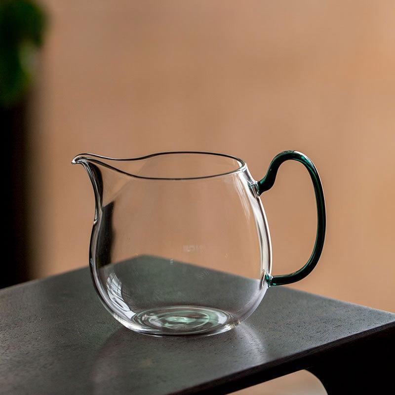 Dụng cụ pha trà thủy tinh chịu nhiệt dụng cụ pha trà biển dụng cụ pha trà Kung Fu có tay cầm dụng cụ pha trà gia dụng