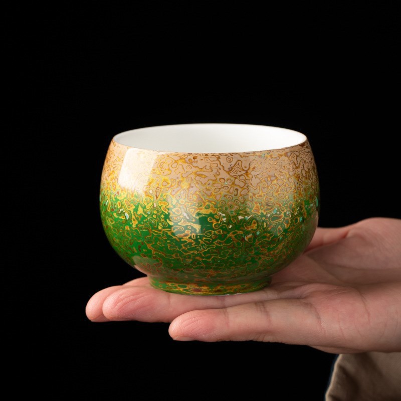 Cốc sơn mài sứ trắng Dehua, bộ trà cao cấp, cốc chủ, cốc đơn, cốc đôi, cốc trà ngọc mỡ cừu, đồ sơn mài gradient