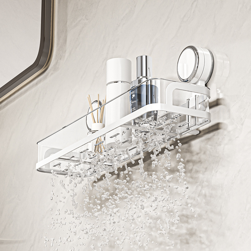Gia công tùy chỉnh giá đỡ cốc hút phòng tắm giá để đồ treo tường không đục lỗ giá treo tường nhà vệ sinh