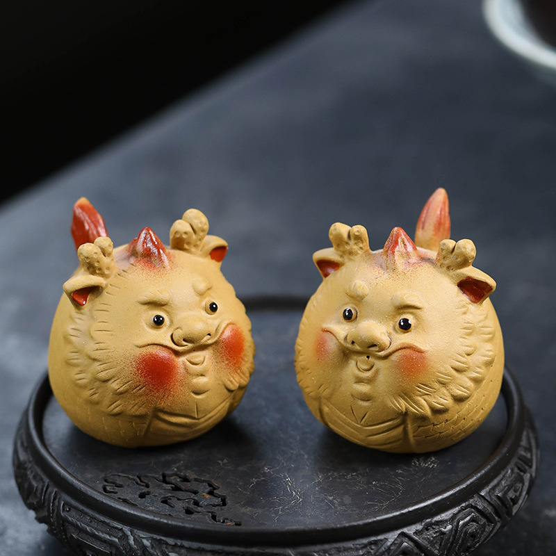 Vật nuôi trà cát tím Nghi Hưng Đồ trang trí rồng nhỏ Bộ trà có thể nâng cao Cửa Hàng Khay trà trang trí thủ công Linh vật chơi trà hoạt hình