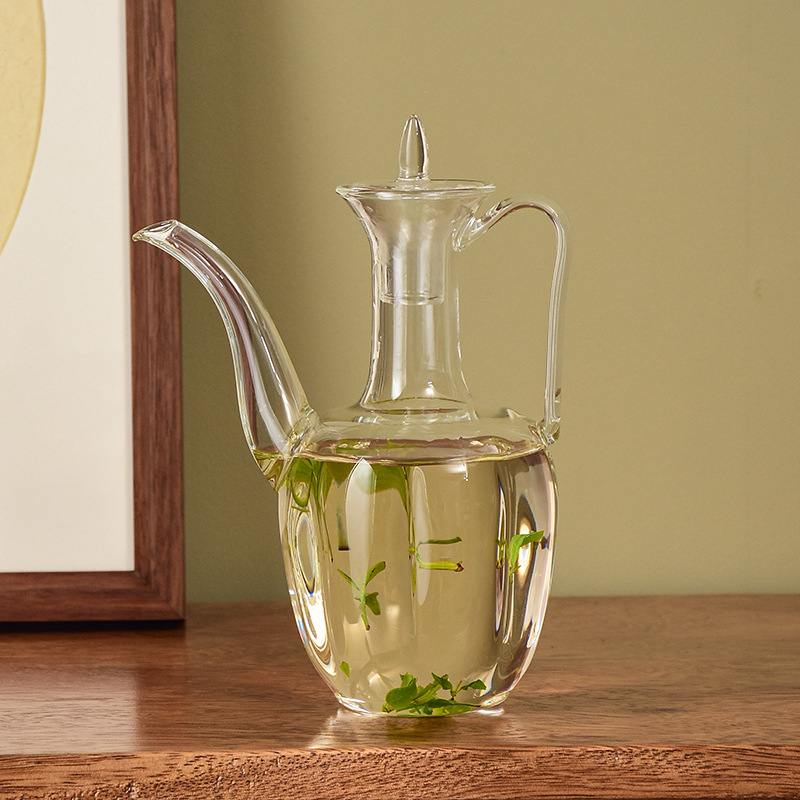 Ấm trà thủy tinh chịu nhiệt độ cao ấm pha trà đơn giản gia dụng ấm trà xanh Bộ Trà Công Phu ấm trà hoa ấm trà công thức